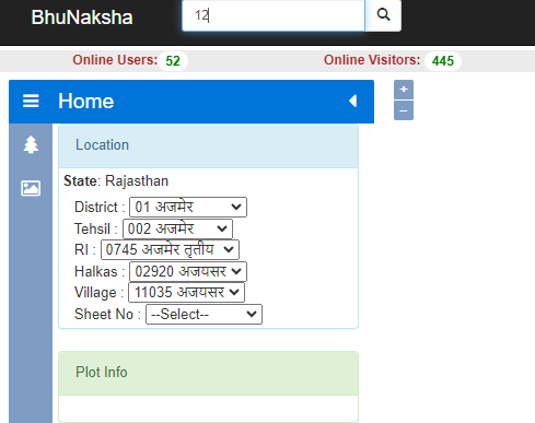 How to find bhu naksha Rajasthan online?