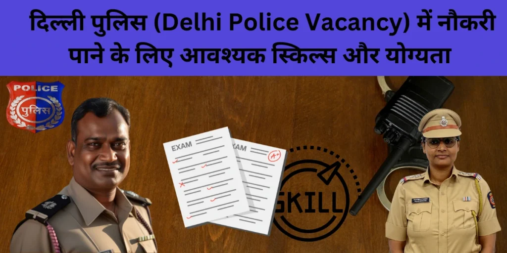 दिल्ली पुलिस (Delhi Police Vacancy) में नौकरी पाने के लिए आवश्यक स्किल्स और योग्यता 